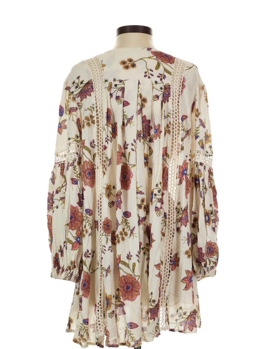 Free People Cream Floral Boho Tunic Dress ☀️ 🌼 - Picture 3 of 3